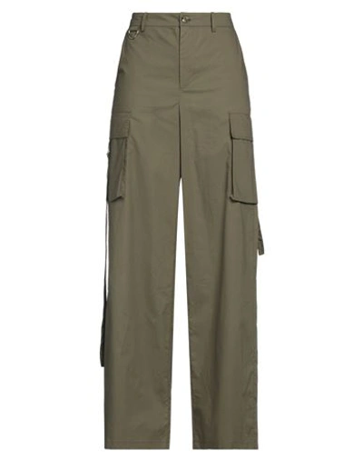 Patrizia Pepe Woman Pants Military Green Size 8 Cotton