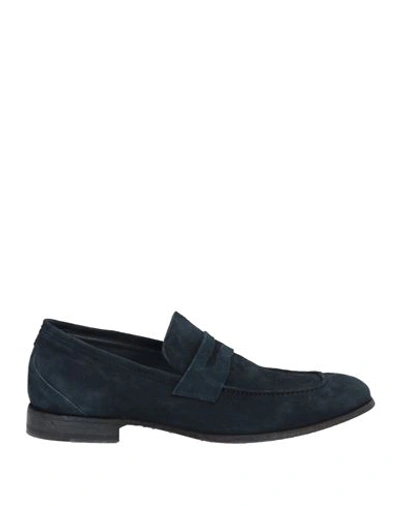 Hundred 100 Man Loafers Midnight Blue Size 10 Leather In Blue