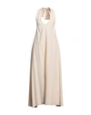 Compagnia Italiana Woman Maxi Dress Cream Size 2 Viscose, Linen In White
