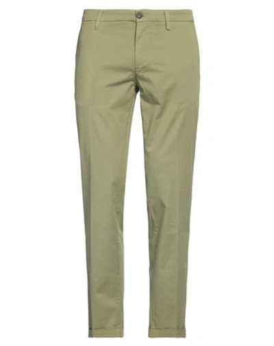 RE-HASH RE_HASH MAN PANTS MILITARY GREEN SIZE 38 COTTON, ELASTANE