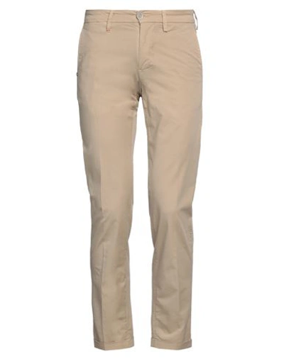 Re-hash Re_hash Man Denim Pants Sand Size 30 Cotton, Elastane In Beige