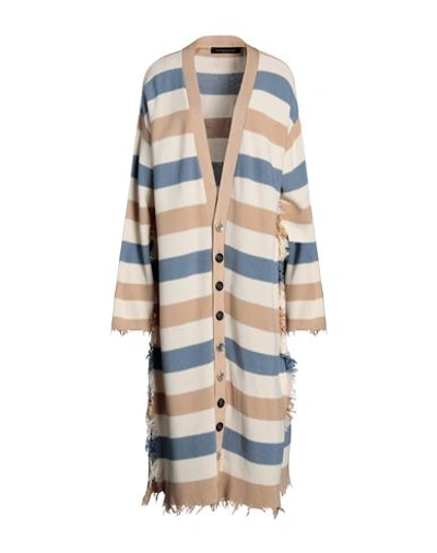 Federico Cina Woman Cardigan Beige Size L Cotton