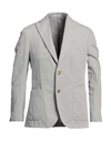 Boglioli Man Blazer Light Grey Size 36 Cotton, Linen