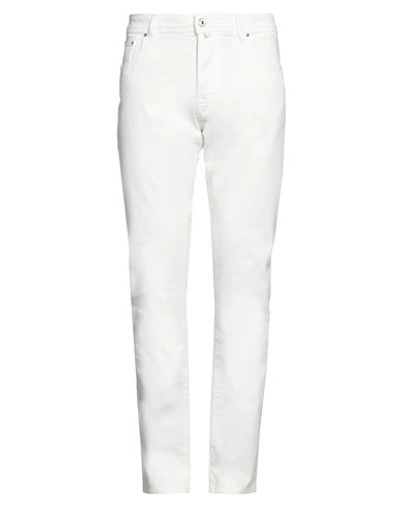 Jacob Cohёn Man Pants White Size 34 Cotton, Elastomultiester, Elastane In Off White