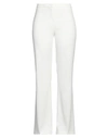 Pinko Woman Pants White Size 8 Polyester, Elastane