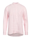 Pt Torino Man Shirt Pink Size 15 ½ Linen