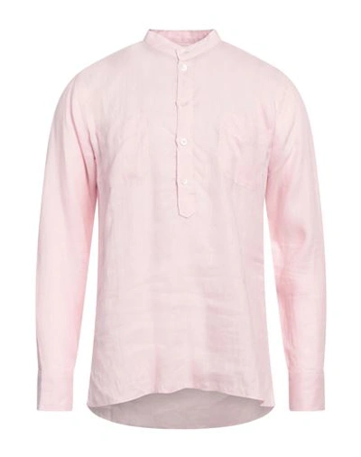 Pt Torino Man Shirt Pink Size 16 ½ Linen