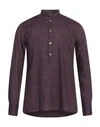 Pt Torino Man Shirt Deep Purple Size 15 ½ Linen