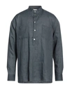 Pt Torino Man Shirt Slate Blue Size 16 ½ Linen