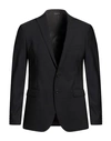 Tonello Man Blazer Black Size 38 Virgin Wool, Elastane In Black