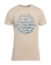 Bowery Man T-shirt Beige Size M Cotton