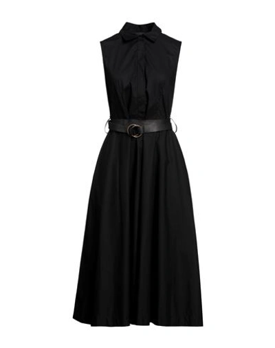 Collection Privèe Collection Privēe? Woman Midi Dress Black Size 6 Cotton