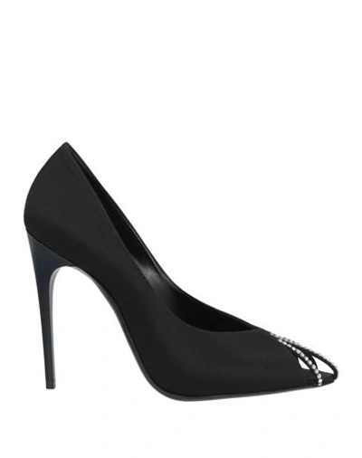 Saint Laurent Woman Pumps Black Size 10 Textile Fibers