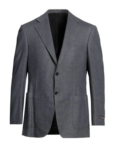 Canali Man Blazer Grey Size 42 Wool, Cotton, Cashmere