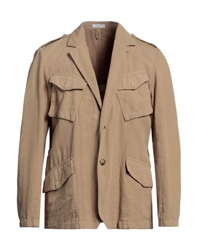 Boglioli Man Blazer Beige Size 40 Cotton, Linen