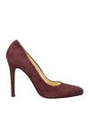 Wunderkind Woman Pumps Plum Size 9 Soft Leather In Purple