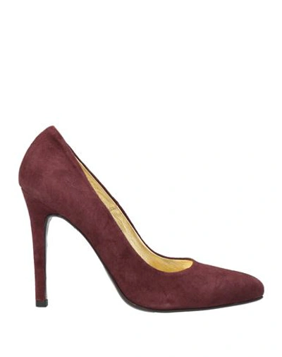 Wunderkind Woman Pumps Plum Size 9 Soft Leather In Purple