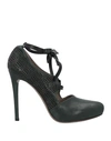 Ixos Woman Pumps Dark Green Size 5 Soft Leather In Green