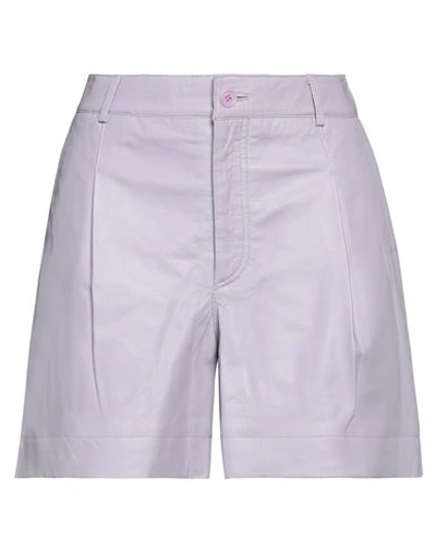 P.a.r.o.s.h P. A.r. O.s. H. Woman Shorts & Bermuda Shorts Lilac Size Xs Lambskin In Purple