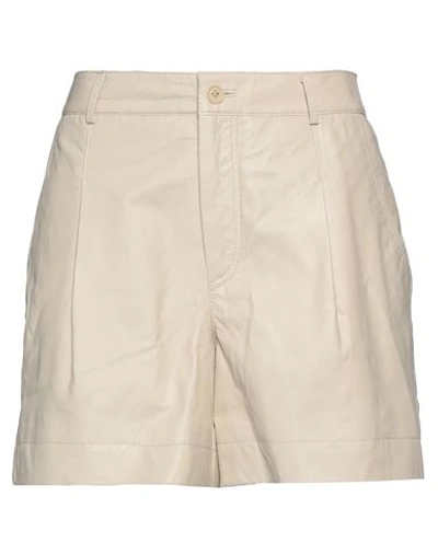 P.a.r.o.s.h P. A.r. O.s. H. Woman Shorts & Bermuda Shorts Beige Size L Lambskin