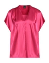 Pinko Elegant Fuchsia Silk Blend Blouse In Pink