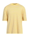 Lardini Man Sweater Yellow Size 42 Cotton