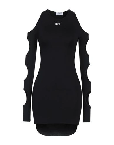 Off-white Woman Mini Dress Black Size 4 Polyamide, Elastane