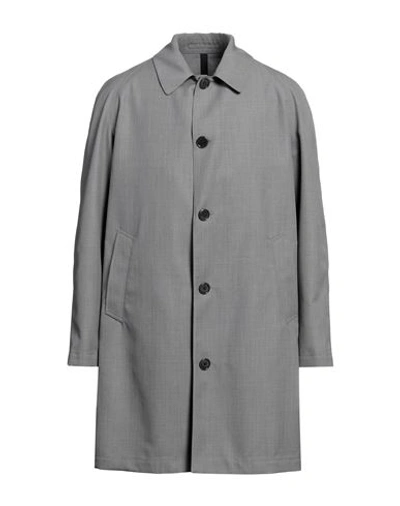 Lardini Man Overcoat Grey Size 42 Wool