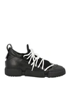 Ixos Woman Sneakers Black Size 5 Soft Leather, Textile Fibers In Black