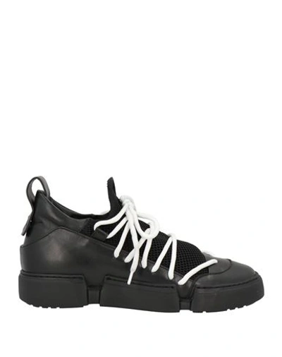 Ixos Woman Sneakers Black Size 5 Soft Leather, Textile Fibers