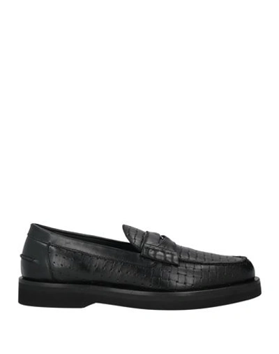 Baldinini Man Loafers Black Size 9.5 Leather