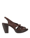 Rocco P . Woman Sandals Dark Brown Size 10.5 Leather