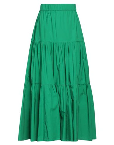 Rose A Pois Rosé A Pois Woman Maxi Skirt Green Size 6 Cotton