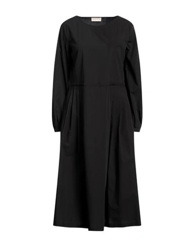 Momoní Woman Midi Dress Black Size 6 Cotton
