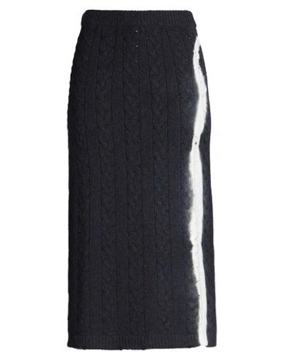 Circus Hotel Woman Midi Skirt Steel Grey Size 6 Cashmere, Polyamide