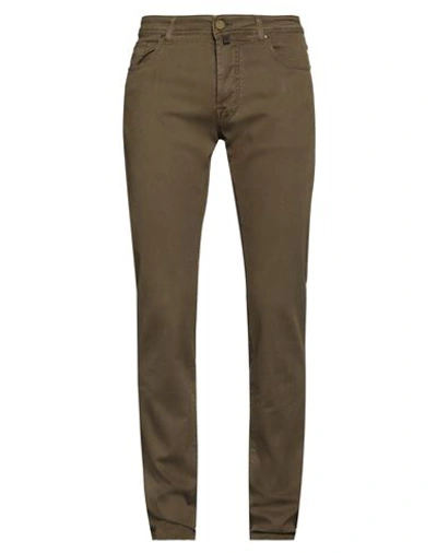 Jacob Cohёn Man Pants Military Green Size 40 Cotton, Lyocell, Elastane, Polyester In Green