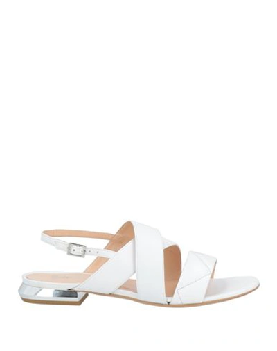 Baldinini Woman Sandals White Size 10 Leather