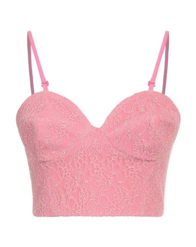 Relish Woman Top Pink Size 4 Polyester, Elastane, Polyamide, Viscose
