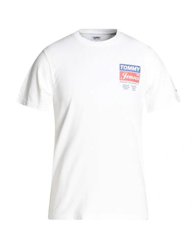 Tommy Jeans Man T-shirt White Size S Cotton