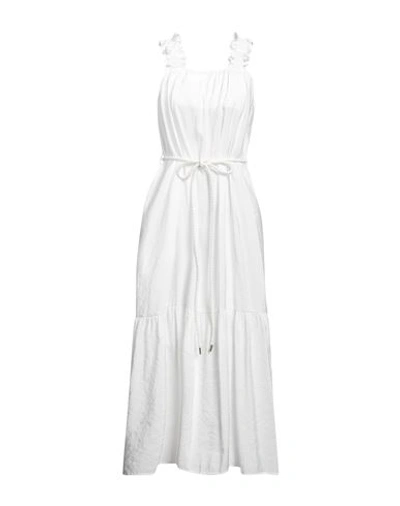 White Wise Woman Maxi Dress White Size 10 Tencel, Polyester