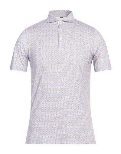 Fedeli Man Polo Shirt Light Blue Size 36 Cotton