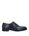 WEXFORD WEXFORD MAN LACE-UP SHOES NAVY BLUE SIZE 8.5 CALFSKIN