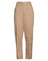 Attic And Barn Woman Pants Camel Size 10 Cotton In Beige