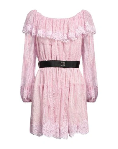 Anna Molinari Woman Mini Dress Pink Size 8 Viscose, Polyamide, Polyester, Cotton