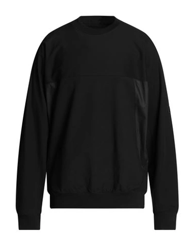 Y-3 Man Sweatshirt Black Size L Organic Cotton, Polyamide, Elastane