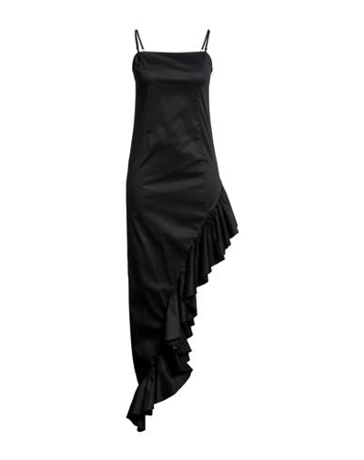 Actualee Woman Maxi Dress Black Size 10 Cotton, Elastane