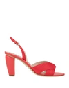 Rodo Woman Sandals Red Size 11 Textile Fibers In Red