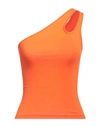 Jjxx By Jack & Jones Woman Top Orange Size L Lyocell, Cotton, Elastane In Orange