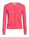 Kangra Cashmere Kangra Woman Cardigan Fuchsia Size 6 Cotton In Pink
