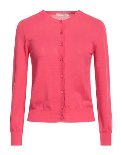 Kangra Cashmere Kangra Woman Cardigan Fuchsia Size 6 Cotton In Pink